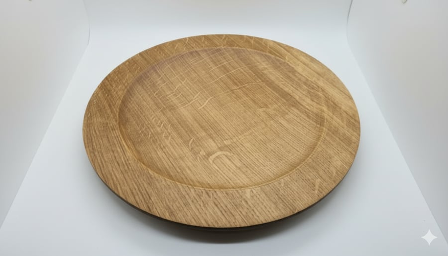 Large Fruit Bowl - Rippled Ash - 360mm x 35mm