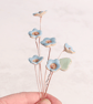 Forget-Me-Not Ceramic Flower Bouquet - Image 6
