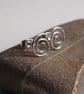 Silver Studs, Sterling silver spiral stud Earrings - Image 2
