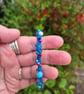 Upcycled fabric Wire and Bead Wrapped Bracelet  - Image 3