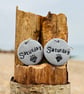 Saturday Pebble Earrings with diamond design - Image 3