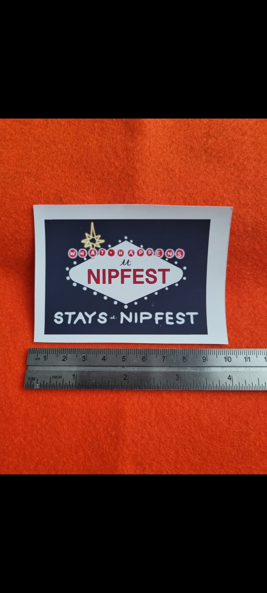 Nipfest "What Happens at Nipfest" iron on transfer