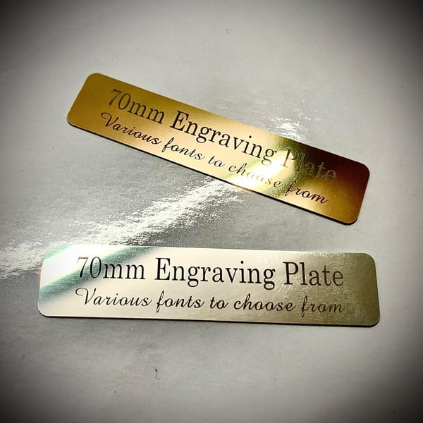 70mm x 15mm Personalised Trophy Engraving Plate