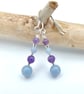Amethyst & Angelite Earrings, February Birthstone, Anniversary, Gifts For Her - Image 3