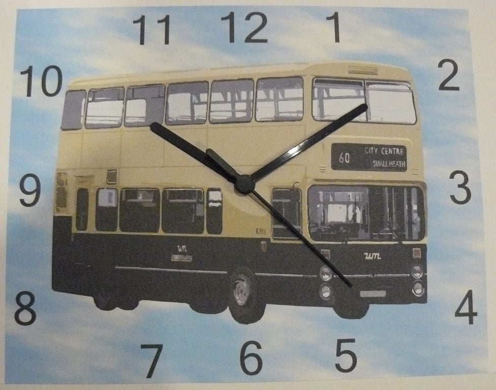 west midland bus wall hanging clock Birmingham bus
