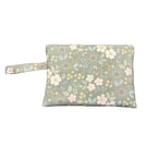 Sky Gardens Floral Wristlet Bag (Green Grey)