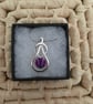 Mulberry Wine Teardrop Knot Pendant - Image 2