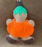 Felt Gingerbread Pumpkin Halloween hanging decoration  - Image 2