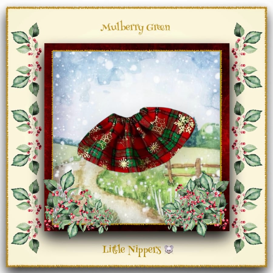 Little Nippers Tartan Snowflakes Skirt
