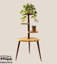 Mid Century Modern Royalexe™ 4 Tier Tera Plant Stand By Royale in Burnt Gold