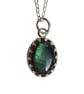 Sterling Silver Labradorite Necklace Blue Flash Oval Gemstone Jewellery Gift