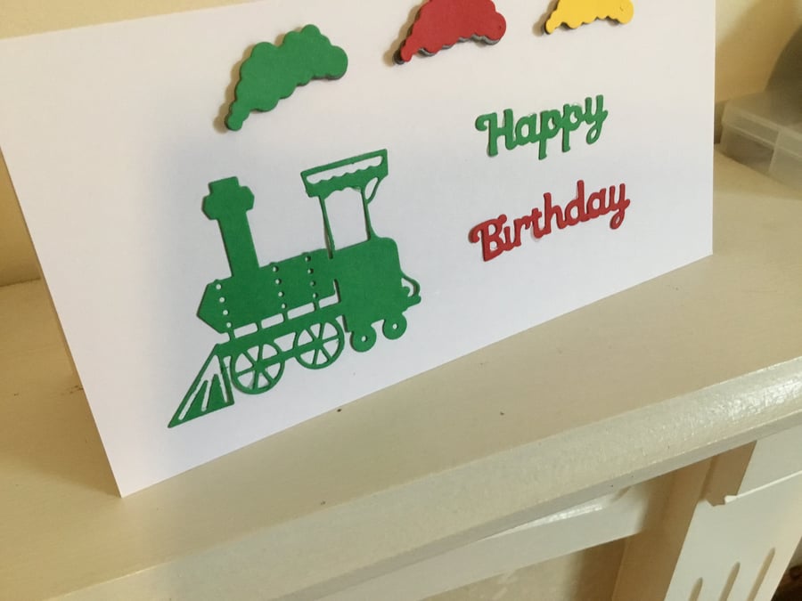 Train Birthday card. CC209