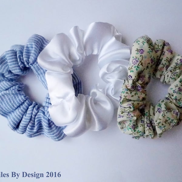 Set of Three Hair Scrunchies