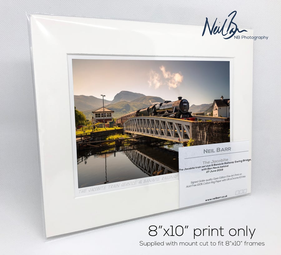 Jacobite Steam Train & Ben Nevis Scotland - A5 (10" x 8") Unframed Print
