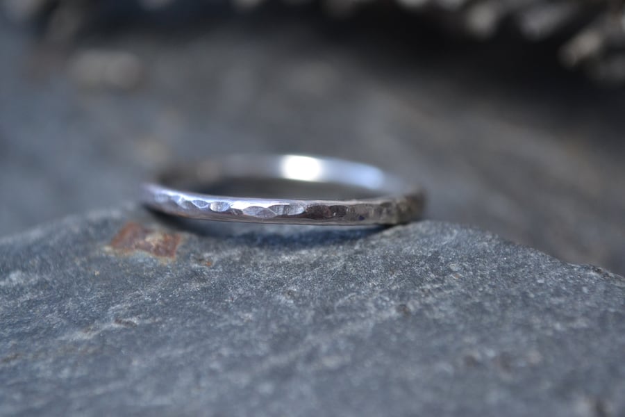 Skinny sterling silver ring