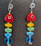 Wacky Fish Handmade Murano Glass Fish on Sterling Silver Earwires