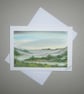 hand painted original art landscape greetings card ( ref FA 349 A1 )