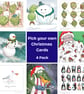 Pick Your Own Christmas Cards 4 Pack - Image 1