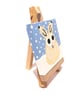 Arctic Hare Small Original Art - mini painting of cute white bunny in snow  - Image 5