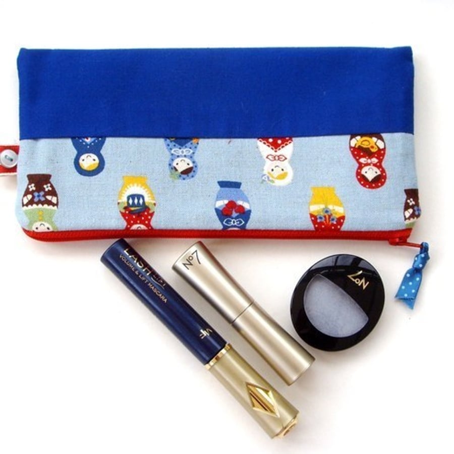 SALE Cute Russian Doll Make up bag  / Pencil Case