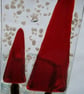 Snowy trees fused glass tealight holder - Image 2