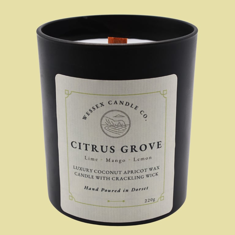 Tropical Lime & Mango Candle - Citrus Grove - Wooden Wick