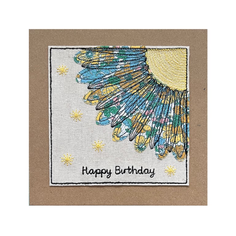 Daisy Liberty Floral Card. Birthday card