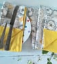 Bee Cotton Fabric Bunting, Yellow Fabric Napkins ,6 flags 1.6 metres - Image 3