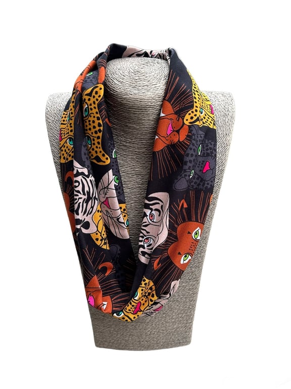 Lions and Tigers softJersey Cotton Infinity Scarf