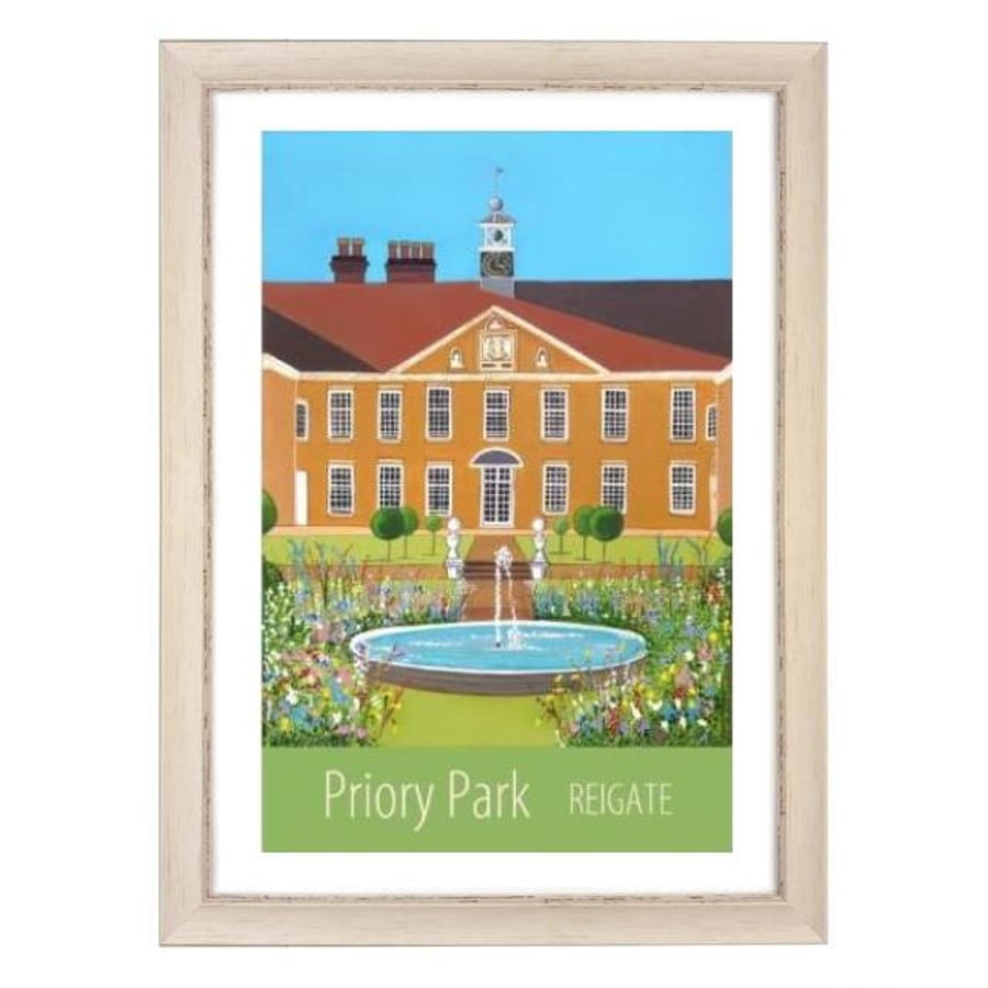 Priory Park Reigate white frame