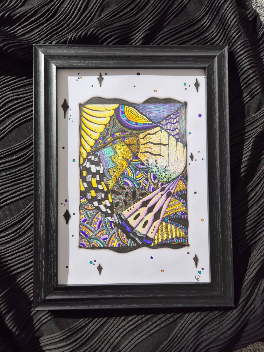 Original A4 Unframed Abstract Art - The Aura Of Fortune