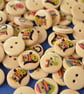 15mm Wooden Rainbow Animal Button Kids Buttons (SAN2) - Image 3