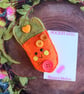 Felt Carrot Pocket Hug and card,pocket buddy,comfort pocket pal.