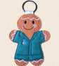 Nurse Gingerbread Decoration - Embroidered Healthcare Character - Image 3