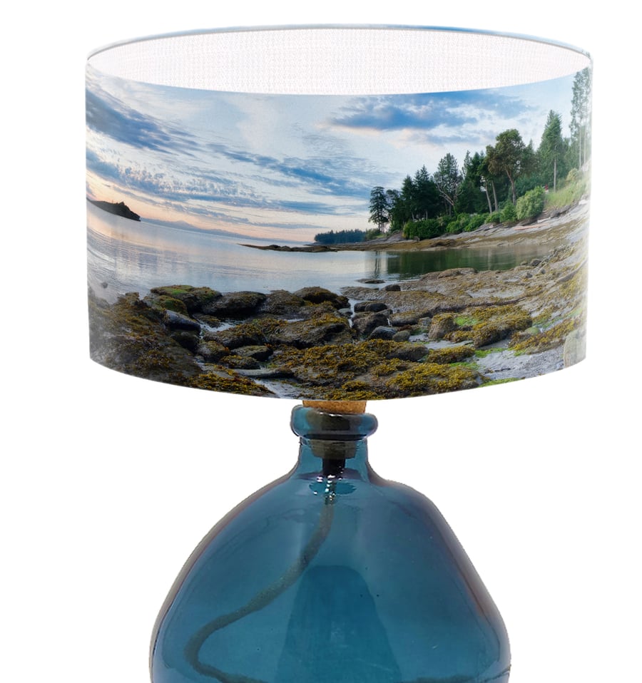 Photographic Lampshade, Lakes, Coastal Lamp Shade, Contemporary lamp shade,