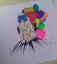 Any occasion card. Card with balloons. Ref 270 - Image 4