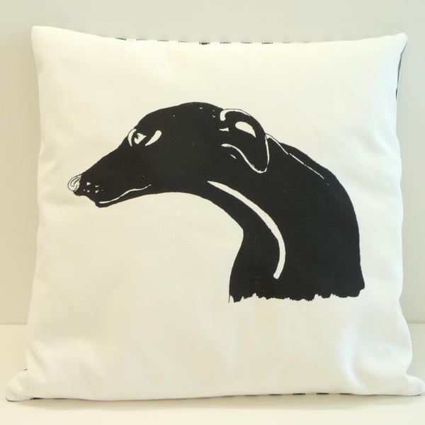 Black Greyhound Cushion