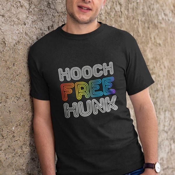 Hooch Free Hunk sober shirt, Sobriety gift for men, Sober Anniversary Gift, AA N