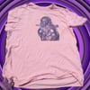 upcycled lino print medieval borzoi knight t-shirt sized L