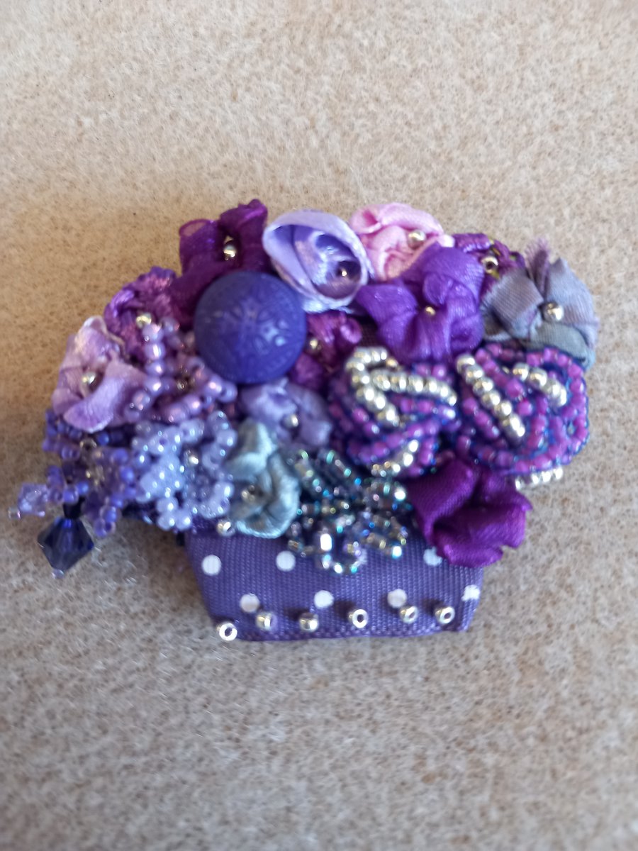 Basket of Flowers Brooch