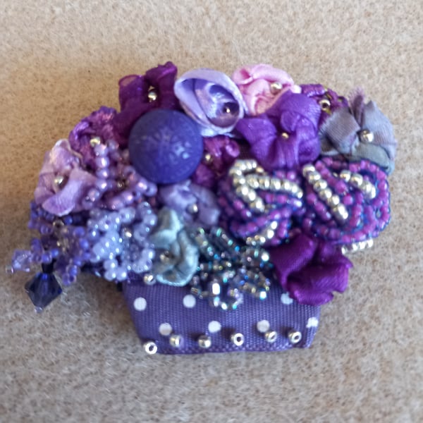 Basket of Flowers Brooch