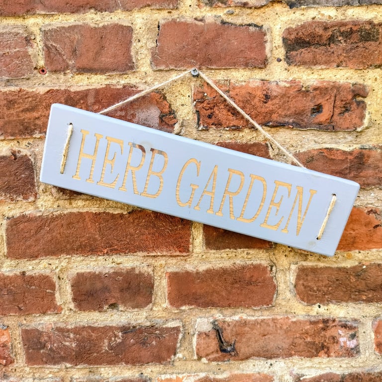 Herb Garden Wooden Sign