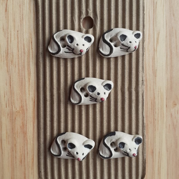 Set of 5 cute mouse buttons