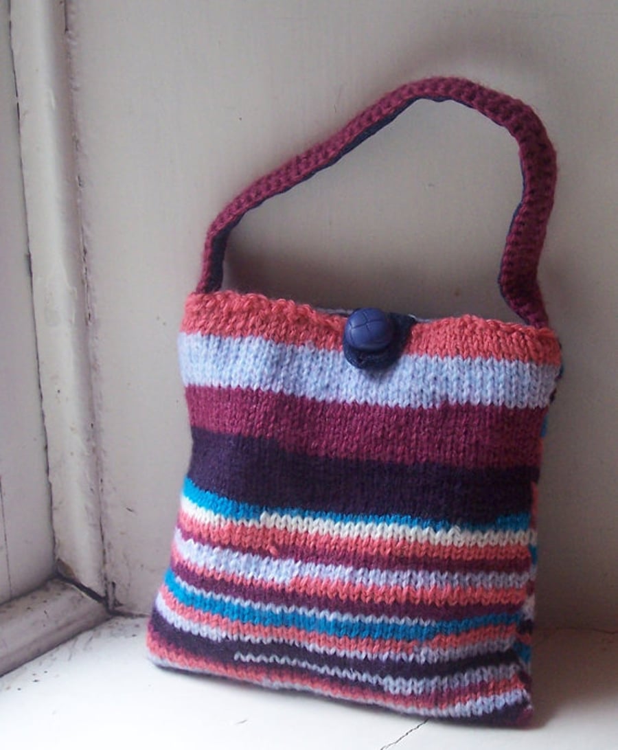 Hand knitted bag - SHORELINE