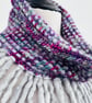 Handmade Silk and Merino Wool Cowl, - Image 5