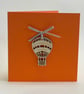 'Anniversary wishes' card with detachable decoration