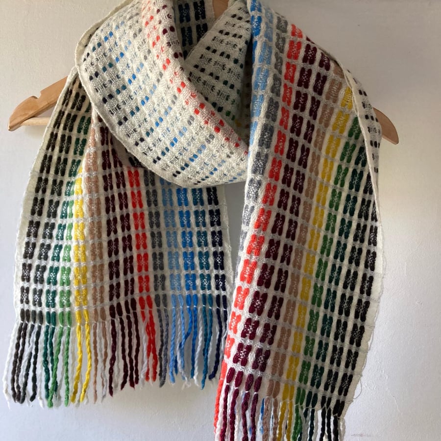 Staithes Stripe Handwoven Lambswool Scarf