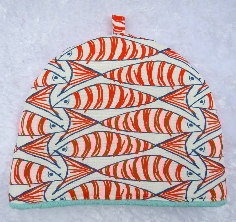   Tea cosy, to fit a 3 cup teapot, nautical, fish