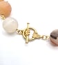 Druzy gemstone rosary link necklace with crystal inclusions - Image 5