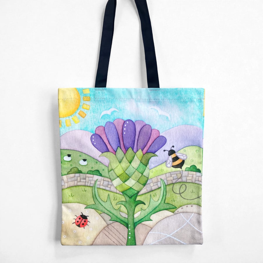 Thistle Shopping Bag - Tote Bag - Scottish Highlands, Gifts from Scotland
